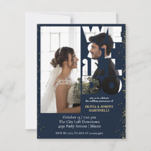 Invitation chic pour renouvellement de vœux de mar