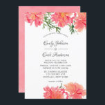 Invitation Chic rose et corail aquarelle Mariage Dahlias<br><div class="desc">Vous aimerez ces textures d'aquarelle de fleurs de dahlia orange clair,  corail et rose. Idéal pour votre mariage !</div>