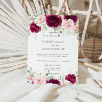 Chic rose framboise Blush rose Mariage floral