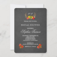 Chic Rustic Antlers Automne Boho Fête des mariées