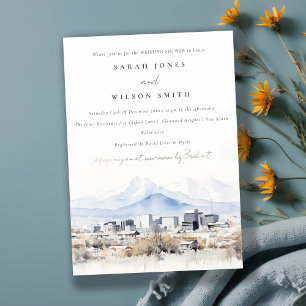 Invitation Chic Salt Lake City Utah Watercolor Wedding shower