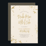 Invitation Chic Simple Confettis Pailletés Or 30 ans Annivers<br><div class="desc">Invitation Chic Simple Confettis Pailletés Or 30 ans Anniversaire. Avec des confettis pailletés or faux autour du bord avec "Boissons,  Musique et beaucoup de Gâteau" dans une typographie manuscrite chic. Parfait pour toute fête d'anniversaire marquant un tournant !</div>