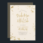 Invitation Chic Simple Confettis Pailletés Or 30 ans Annivers<br><div class="desc">Invitation Chic Simple Confettis Pailletés Or 30 ans Anniversaire. Avec des confettis pailletés or faux autour du bord avec "Boissons,  Musique et beaucoup de Gâteau" dans une typographie manuscrite chic. Parfait pour toute fête d'anniversaire marquant un tournant !</div>