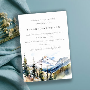 Invitation Chic Ski Mountain Telluride Colorado Anniversaire