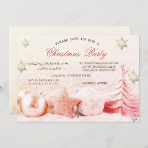 Invitation Chic Snowflakes, Christmas Tree Balls Company