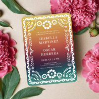 Chic Sunset Gradient Papel Picado Inspiré Mariage