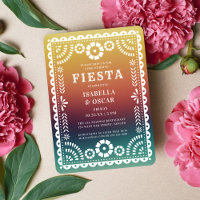 Chic Sunset Gradient Papel Picado Mariage Fiesta