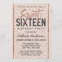 Chic Taupe Rose Rose Parties scintillant or Cheeta