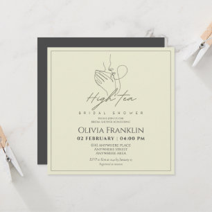 Invitation Chic, thé fête nuptiale douche