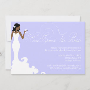 Invitation Chic violet voici l'Invitation de douche de mariée