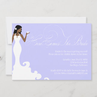 Invitation Chic violet voici l'Invitation de douche de mariée