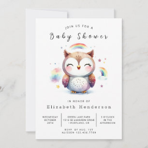 Invitation Chic Whimsy Owl Baby shower