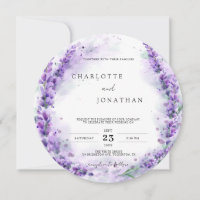 Chic Wisteria Lilac Floral Wreath Mariage unique