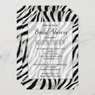 Invitation Chic Zebra Print