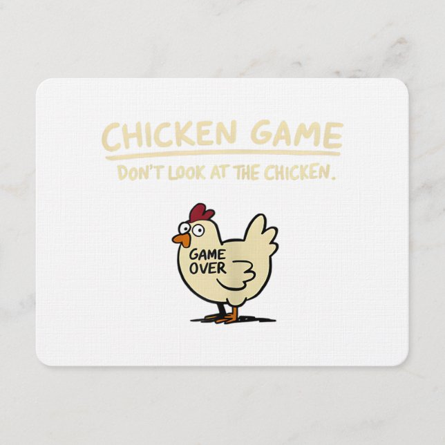 Invitation Chicken Game Don't Look At The Chicken Funny Chick (Devant)