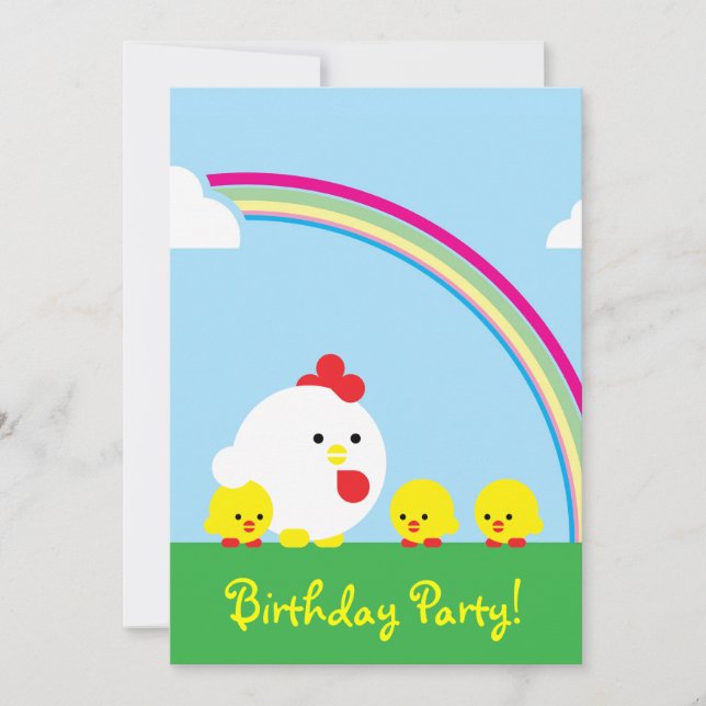 Invitation Chick'n chicks (Devant)