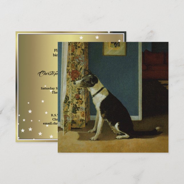 Invitation Chien  (Devant / Derrière)