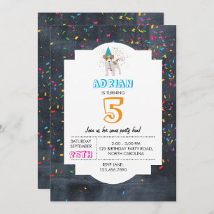 Invitation Chien Chiot Animal Anniversaire de enfant Party Ga