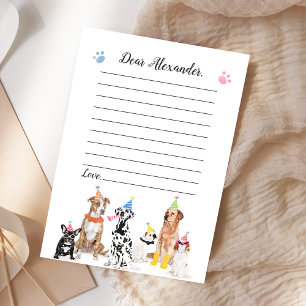 Invitation Chien Chiot Anniversaire heure Capsule Note Messag