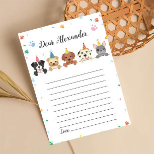 Invitation Chien Chiot Anniversaire heure Capsule Note Messag