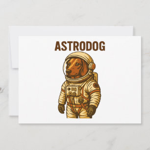 Invitation Chien d'astronaute de Dachshunaut Wiener
