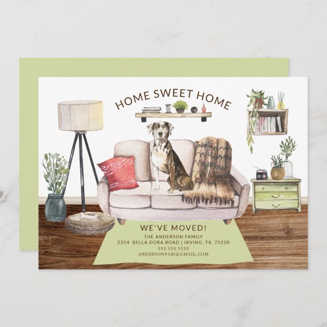 Invitation Chien de Chien de Chien de Catahoula Leopard Movin (Devant / Derrière)