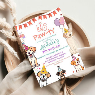 Invitation Chien de la fête des marionnettes Faisons Pawty An