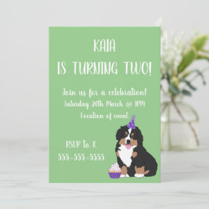 Invitation Chien de montagne bernois Chiot Anniversaire