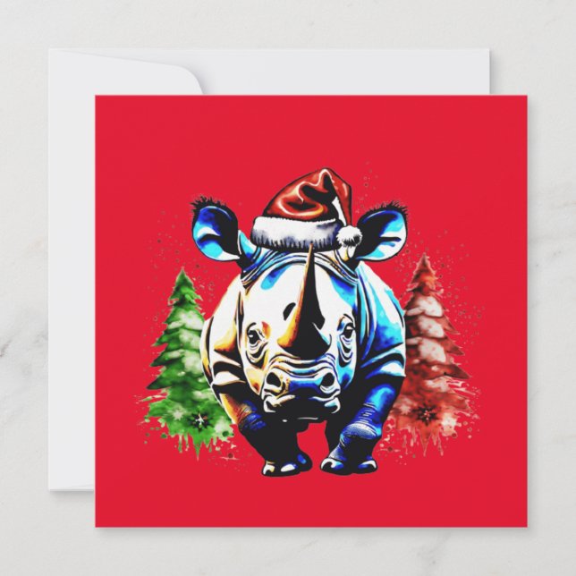 Invitation Chien de Noël mignon (Devant)