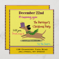 Chien de saucisse Bonne fête de Noël