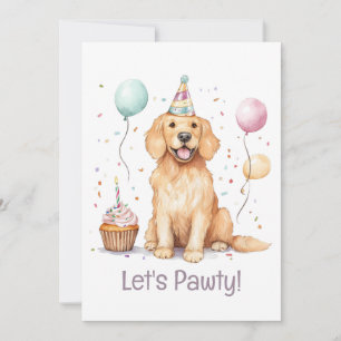 Invitation Chien d'or de l'épreuve d'anniversaire