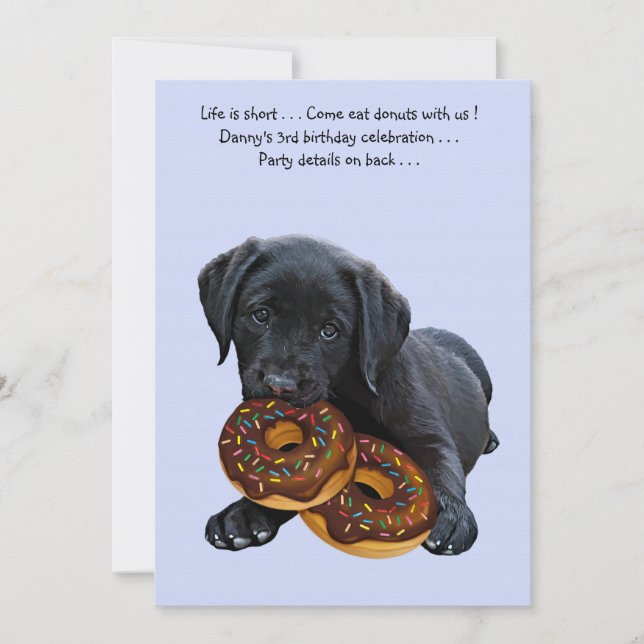 Invitation Chien et beignets du Black Lab (Devant)