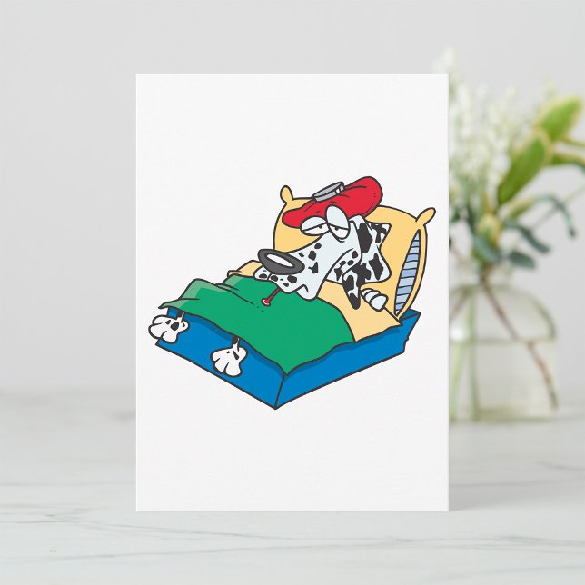 Invitation Chien malade au lit (Créateur téléchargé)