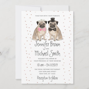 Invitation Chien mariage carlin
