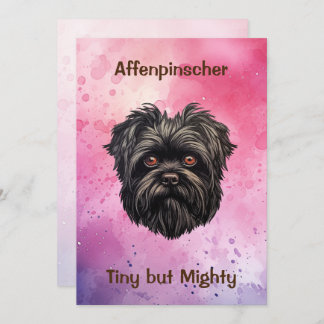 Invitation Chien noir Affenpinscher