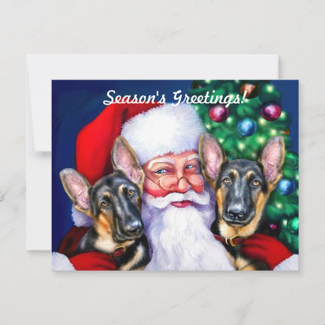 Invitation Chiens bergers allemands de Santas (Devant)