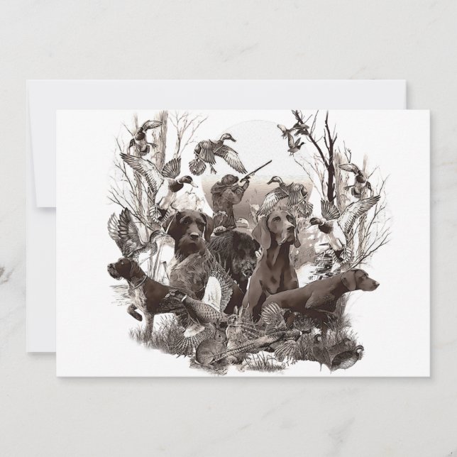 Invitation Chiens de chasse polyvalents (Devant)