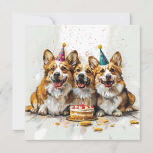 Invitation Chiens de Corgi gallois Pembroke