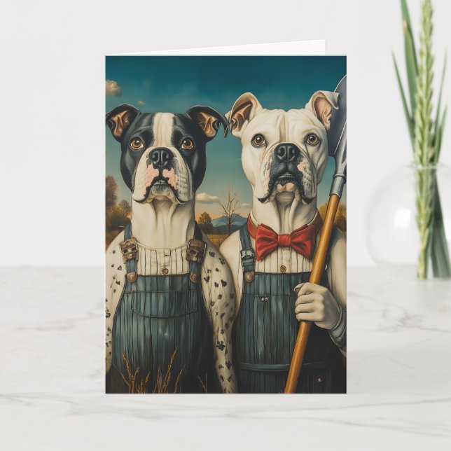 Invitation Chiens de ferme Americana Portrait (Devant)