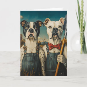 Invitation Chiens de ferme Americana Portrait