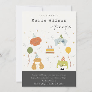 Invitation Chiens De Mariage De Fête De Petits Enfants N'Impo