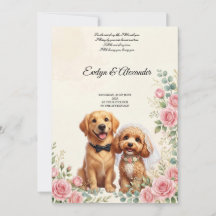 Chiens de mariage mignons