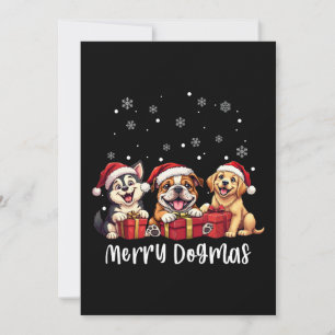 Invitation Chiens de Noël Chiens de Noël Joyeux Dogmas