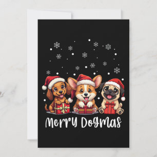 Invitation Chiens de Noël Chiens de Noël Joyeux Dogmas