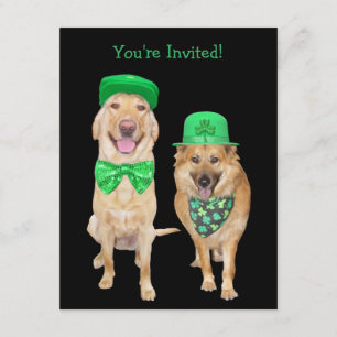 Invitation Chiens irlandais de la Saint-Patrick, la fête de l