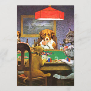 Invitation Chiens Jouer Poker Un Ami Dans Le Besoin