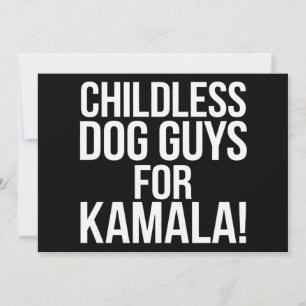 Invitation Chiens sans enfants pour Kamala 2024 Vote Harris