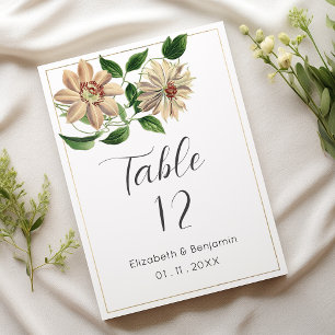 Invitation Chiffres de tableau blanc rouge vert floral