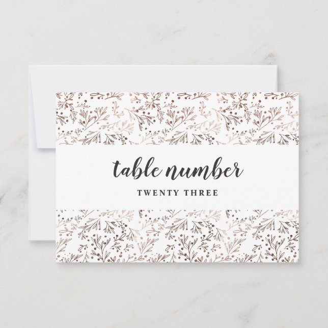 Invitation Chiffres du Mariage de cuivre en tranches de bois  (Devant)