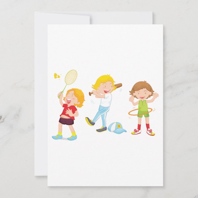 Invitation Children Playing (Devant)